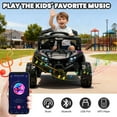 thumbnail image 4 of iRerts 24V Powered Ride on Car UTV, Kids Ride on Toys with Remote Control, Bluetooth, Music, 4 Wheels Suspension, LED Light, Kids Cars 4 Wheeler Electric Vehicles for Boys Girls Ages 3-5 Gifts, Black, 4 of 10