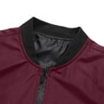 thumbnail image 5 of Men's Casual Spring and Fall Jacket Lightweight Bomber Jacket Men Color Block with Zipper Pocket Outerwear for Daily Wear Red XL, 5 of 5