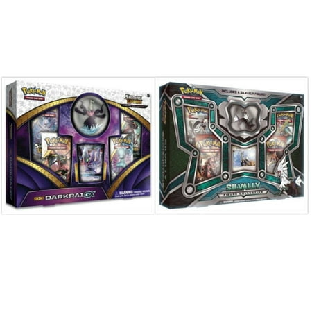 Pokemon Shining Legends Darkrai GX Box and Silvally Figure Box Trading Card Game Collection Box Bundle, 1 of Each. Great Variety Gift Set For Boys or