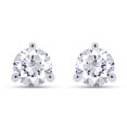 thumbnail image 2 of AFFY 14K White Gold Post & 925 Sterling Silver 2 Carat 6.5MM Round Moissanite Diamond Solitaire Stud Earrings for Women, 2 of 8