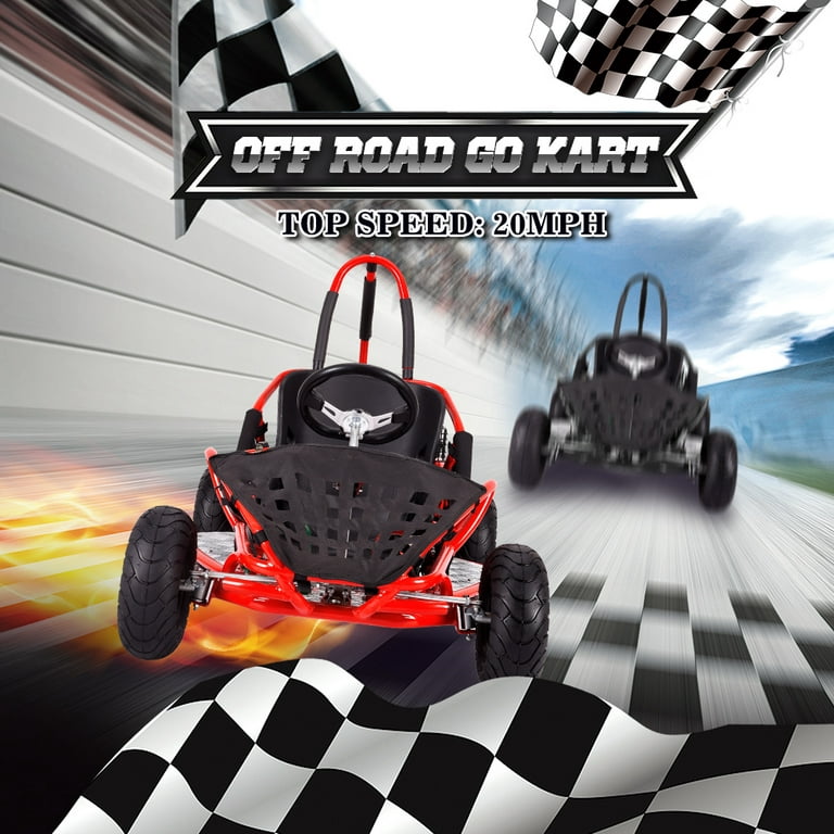 Gas Powered Go Kart for Kids, 79cc 2.5HP 4-Stroke Off Road Go Kart , Ride On Car for Boys and Girls, Size: 55