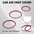 thumbnail image 4 of 7Pcs Red Exterior A/C Air Vent Outlet Ring Cover Trim for Mercedes, 4 of 5