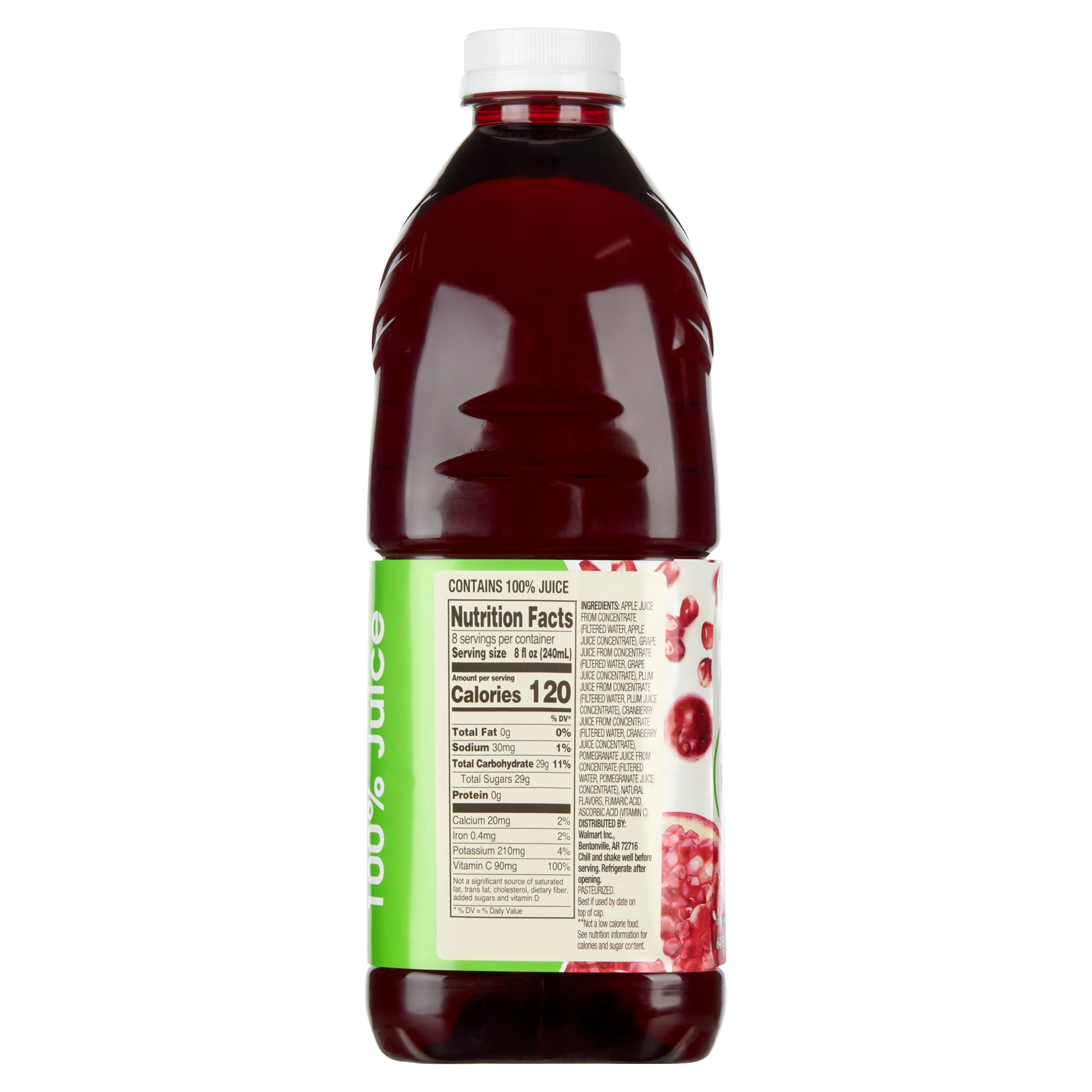 Great Value 100% Cranberry Pomegranate Juice, 64 fl oz