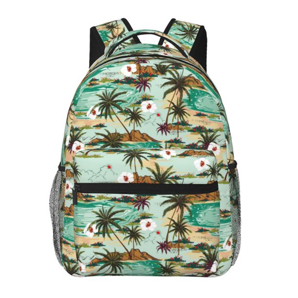 Balery Colorful Hawaii Palms Mochila Escolar Impresa, Mochila Ligera para Viajes Casual, Mochila Duradera y Cómoda Multifuncional, Mochila para Laptop-One Size