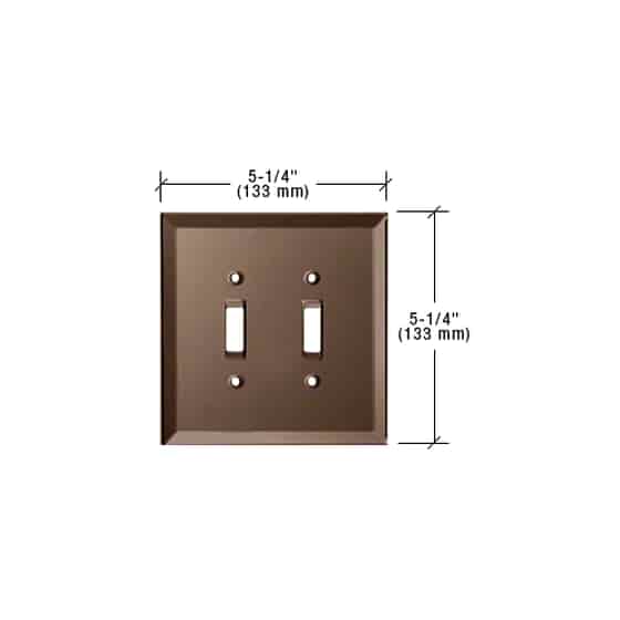 Crl Bronze Double Toggle Glass Mirror Plate