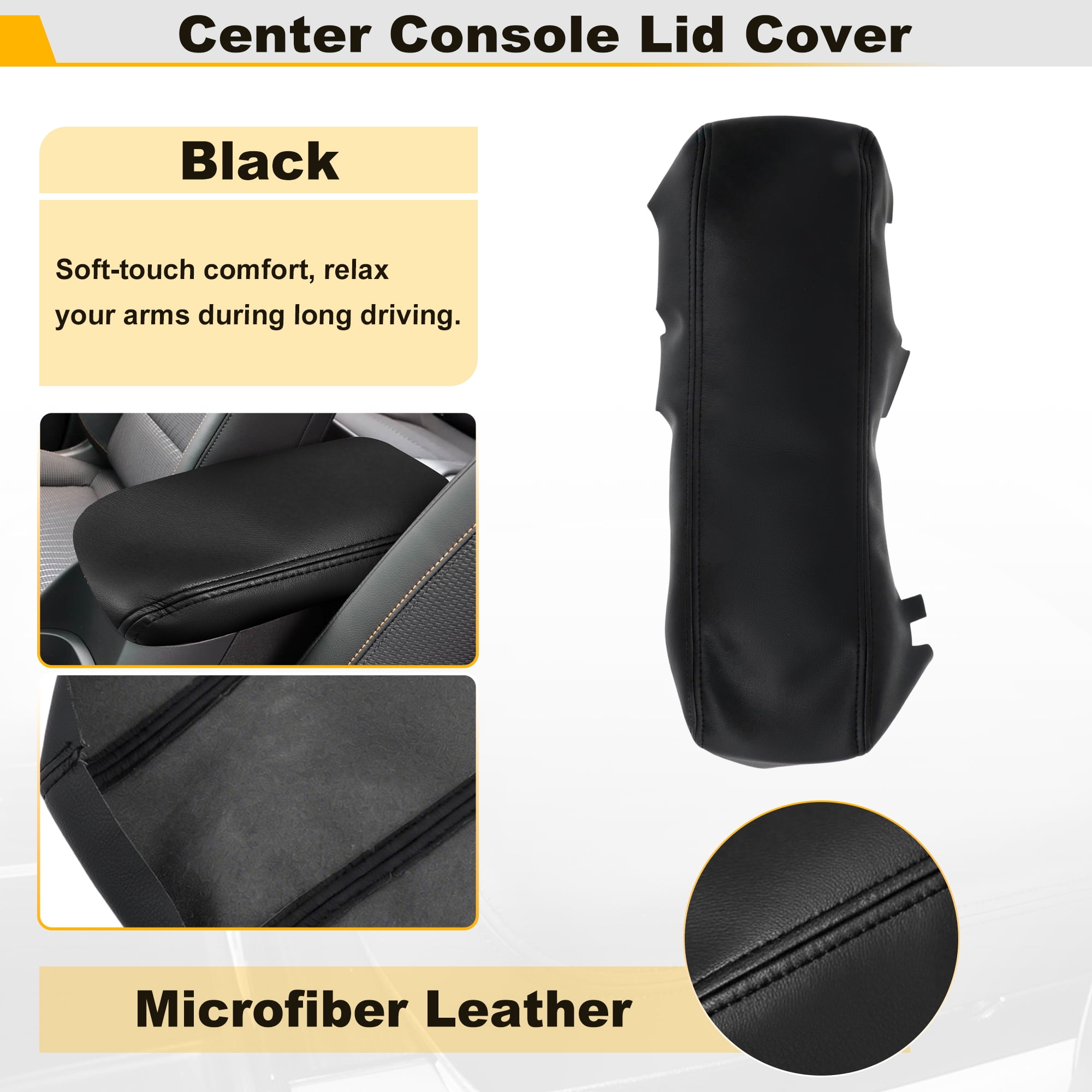Unique Bargains Console Armrest Cover for Chevy Equinox 2010-2017 Auto Leather