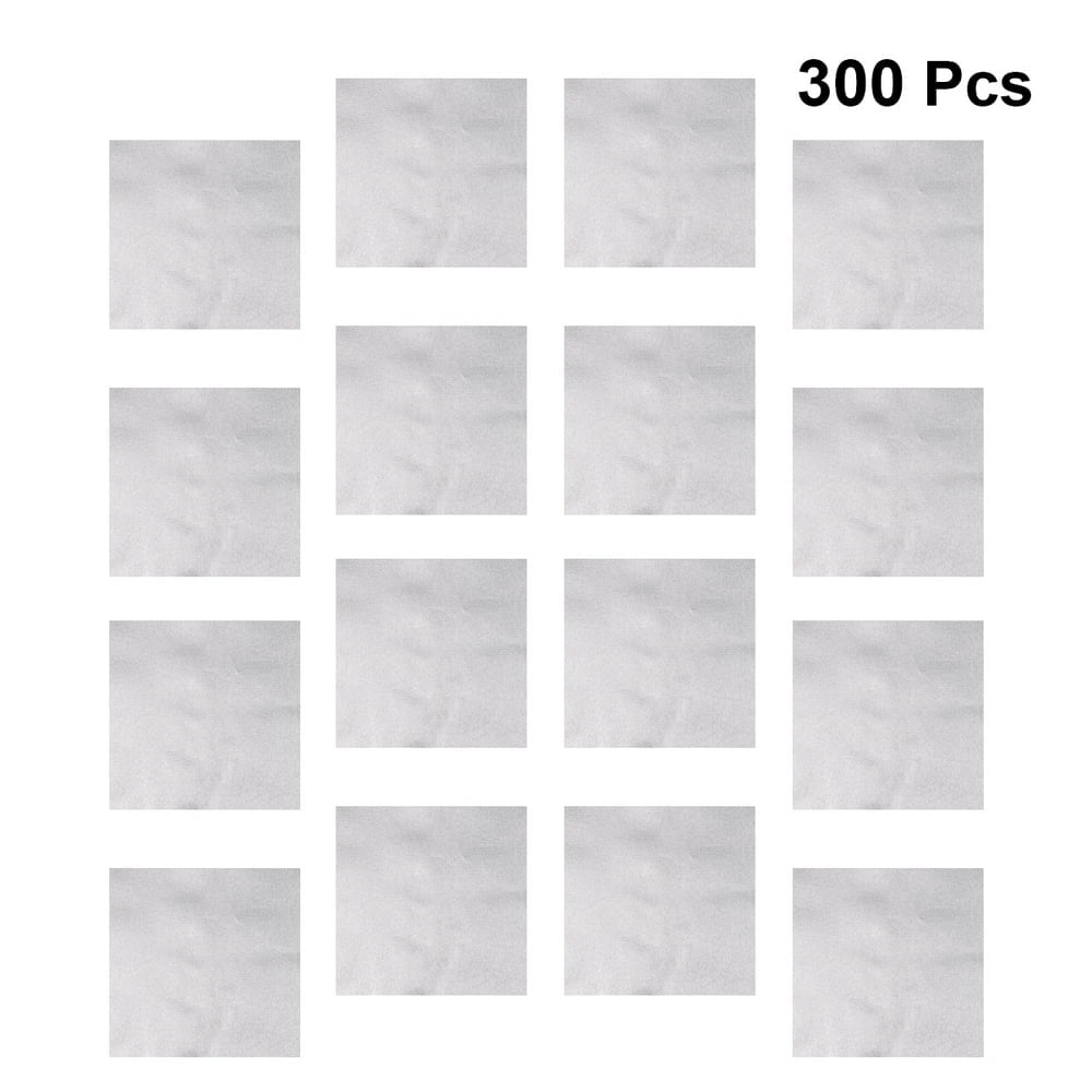EIMELI 300pc Plaid Aluminum Foil Sheets for Tea & Candy (Silver)