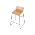 thumbnail image 1 of Safco Bosk - Tabouret - Dossier Moyen - Acier, Hêtre - Hêtre, 1 of 2