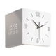 thumbnail image 1 of Reloj de pared de doble cara con pantalla digital, silencioso y silencioso. Blanco, 1 of 9