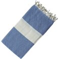 thumbnail image 1 of Dandelion Diamond Pattern Naturally-Dyed Cotton Turkish Towel Peshtemal, 71x39-Inches, Jean Blue, 1 of 2