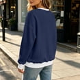 thumbnail image 4 of Chiccall Women's Fleece Crewneck Sweatshirt, Long Sleeve Loose Fit Pullover Casual Tops for Women, 4 of 9