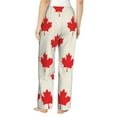 thumbnail image 3 of Uemuo Happy Canada Day Pattern Women's Wide Leg Palazzo Lounge Pants with Pockets Light Weight Loose Comfy Casual Pajama Pants-Small, 3 of 9
