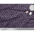thumbnail image 3 of Soimoi Purple Poly Georgette Fabric Alphabet Text Printed Craft Fabric by the Yard 52 Inch Wide, 3 of 3