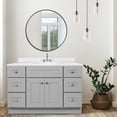 thumbnail image 4 of Design House Brookings 49" x 22" Assembled Bath Vanity with 4" Centerset Top, Sherwin Williams® Gray/White, 4 of 6