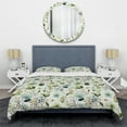 thumbnail image 3 of Designart "Serene Green Fernscape" Floral Bedding Covert Set - Cottage Bed Set With 2 Shams, 3 of 5