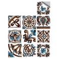 thumbnail image 1 of Matsuzay Etiqueta de la pared de la flor del azulejo de la pared Etiqueta engomada autoadhesiva impermeable del azulejo de la etiqueta del azulejo Decoración del hogar Nº 116 NO14 Matsuzay HA002473-116, 1 of 6