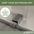 thumbnail image 6 of 56-60" W x 76" H Sliding Frameless Soft-Close Shower Door with Premium 3/8 Inch (10mm) Thick Tampered Glass in Brushed Nickel, 6 of 12