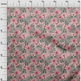thumbnail image 3 of oneOone Polyester Spandex Medium Pink Fabric Tropical Floral Diy Clothing Quilting Fabric Print Fabric By Yard 56 Inch Wide, 3 of 4