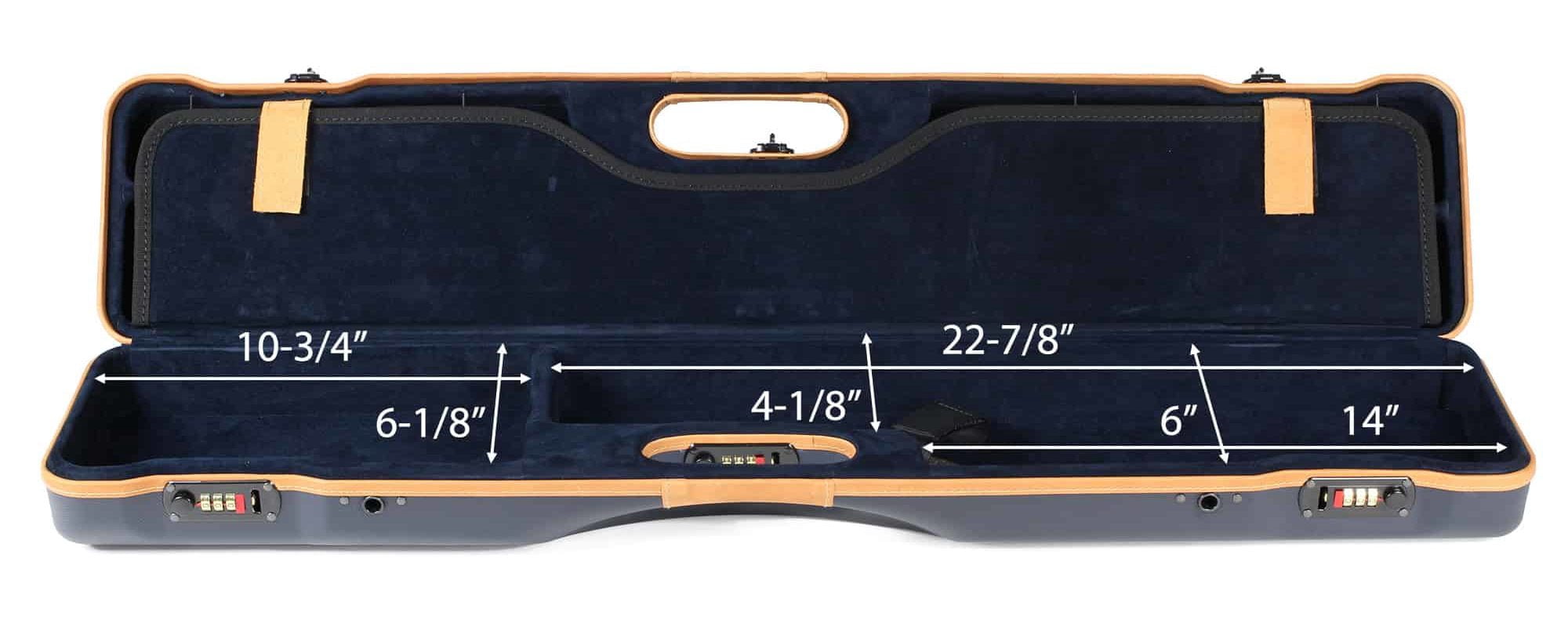 Negrini Deluxe Compact Single Shot Rifle Case – 24″ Barrel + Scope Compartment – 16407LX/RIFLE