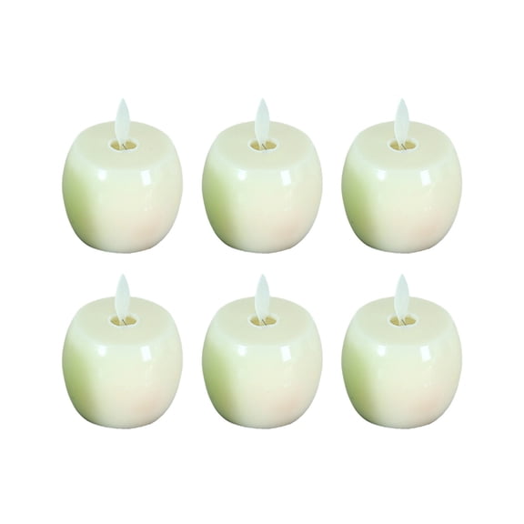 Lilixerw 6-Pack Flameless LED Candles,Battery Powered Tea Lights with Realistic Flicker,for Wedding Christmas Home Tabletop Decor,2.36Inch,Beige