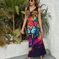 thumbnail image 3 of Tiger Animal Graffiti Sleeveless Dress Woman Fashion Long Dresses Women's Summer Suit Dress 2025, 3 of 7