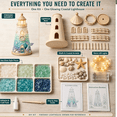 thumbnail image 5 of DIY Lighted Sea Glass-Style Lighthouse Kit Collection, DIY Sea Glass Lighthouse Kit with Pieces & Guide, Adults Craft Kit, Handmade Ocean Beach Decor Gift for Craft Lovers, 5 of 9