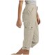 thumbnail image 2 of TaTaai Women's 7/8 Length Cargo Pants Straight Leg Casual Trousers with Elastic Waist and Side Pockets Solid Color for Work Utility and Everyday Activities Gift, 2 of 8