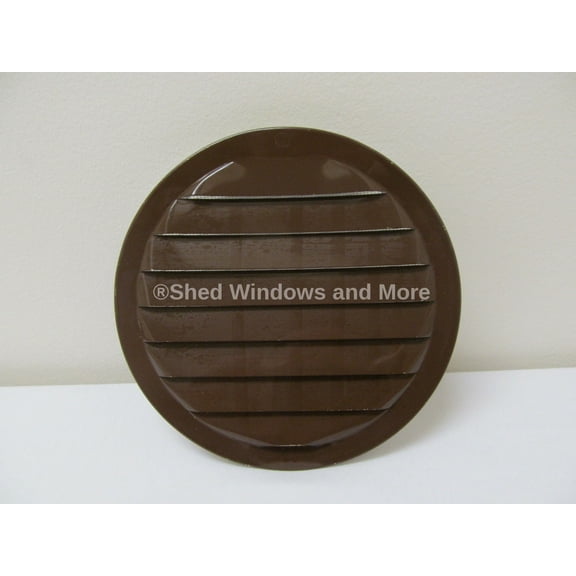 Shed Windows and More 6" Round Aluminum Wall Vent Brown, With Screen