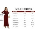 thumbnail image 3 of Aiyino Women's Maxi Dresses Plus Size Short Sleeve Casual Long Dresses Loose with Pockets,2XL Wine Red, 3 of 9