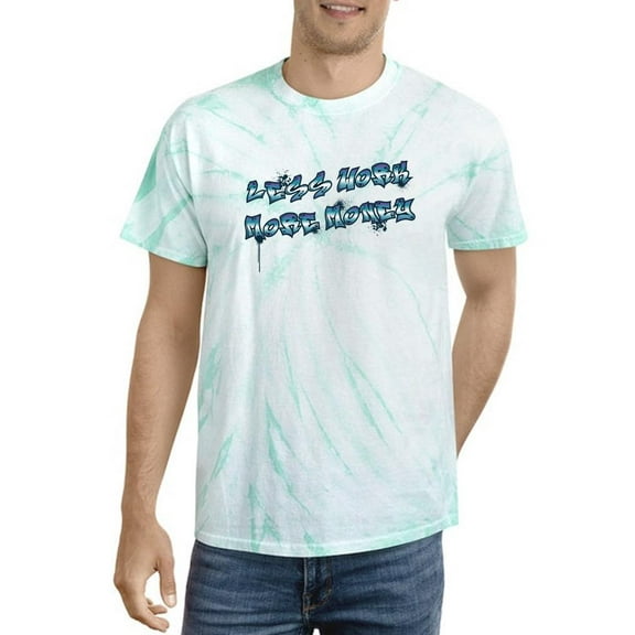 Less Work More Money Tie Dye Cyclone Men -Smartprints Designs, Male Large