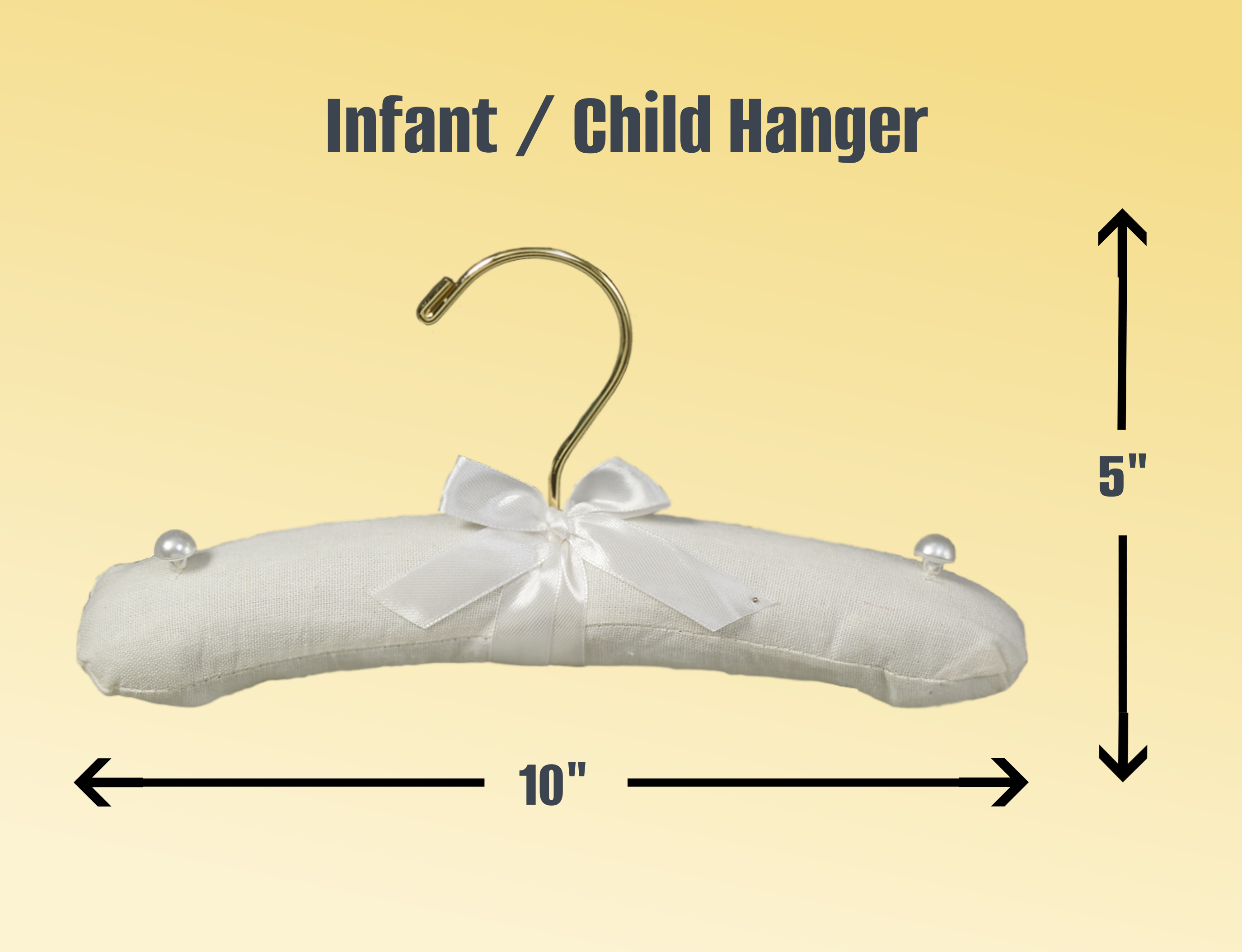 Foster-Stephens Acid-Free Padded Muslin 10" Hanger | Baby | Child | Cotton Batting | Set of 4 Hangers