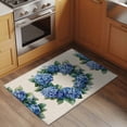 thumbnail image 2 of Blue Hydrangea Area&nbsp;Rug 2x3ft Spring Wreath Flower Non-Slip&nbsp;Washable Square&nbsp;Rugs Soft Felt Indoor Floor Mat for Bedroom Kitchen Living Room Bathroom, 2 of 9