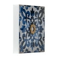 thumbnail image 2 of Set of 4 Classic Framed Wall Decor Abstract Tile Design White & Blue, 2 of 5