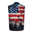 thumbnail image 5 of DPTALR Men's Independence Day American Flag Print Sleeveless Button Down Shirt,Dark Blue,Big Men's,Tall Men's XXXL,Young Men's Tank Tops, 5 of 5