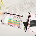 thumbnail image 4 of 2 Pack Pencil Pouch for 3 Ring Binder Smooth Zipper Folders with Pockets Clear Window Pencil Case Rose Flower, 4 of 6