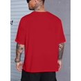 thumbnail image 2 of [Minimalist Style] Men's Black Cotton Casual Short Sleeve T-Shirt with Stylish White Cross Print - Soft, Breathable, and Comfortable for Casual Attire, Casual Sporty Tee, Comfy Tee, 2 of 4