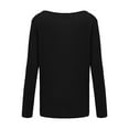thumbnail image 3 of Women's Solid Color Knit T Shirt Top Long Sleeve Basic Layering Shirts For Women Women T Shirt Long Sleeve Shirts Women Casual Women's Athletic Tops Ladies Tees And Tops Womens Oversized Tee Womens T, 3 of 4