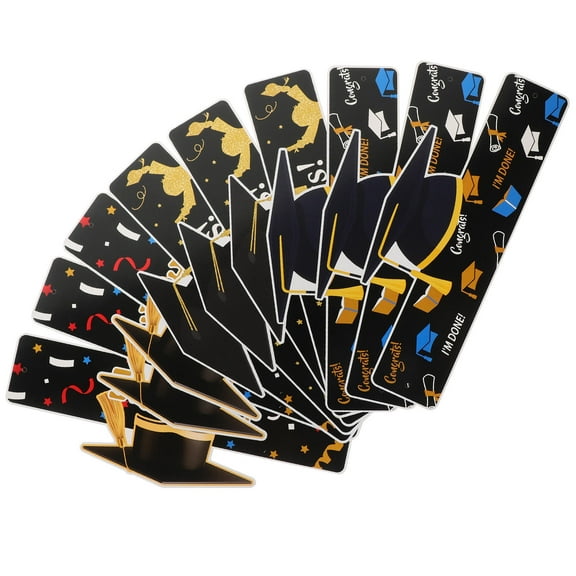 FESTFENDS Graduation Hat Bulk 9Pcs Paper Hats Multi Color Adjustable Graduation Caps 11.7x4.1x0.04In