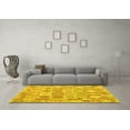 thumbnail image 3 of Ahgly Company Machine Washable Indoor Square Southwestern Yellow Country Area Rugs, 8' Square, 3 of 4