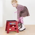 thumbnail image 5 of ACSTEP Folding Step Stool 13'' Tall Step Stool Plastic Step Stools with Non-Slip Surface - Dot Red, 5 of 10