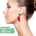 thumbnail image 2 of 1 par de elegantes pendientes de sandía de sandía para frutas con estilo de joyería de oreja de la dama, 2 of 6