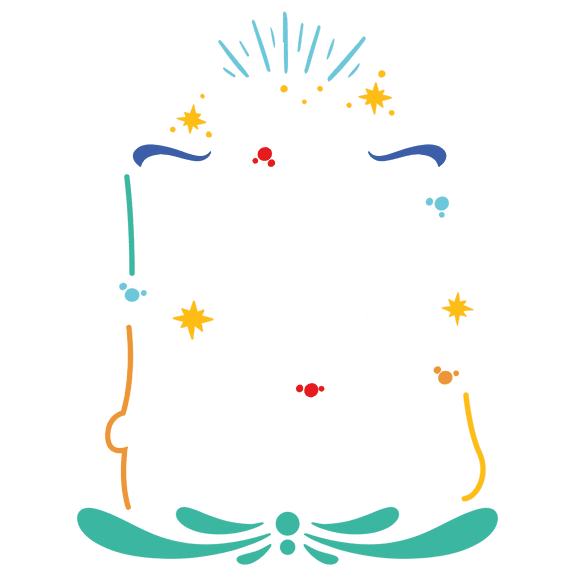 Vinyl 20" x 26" Lettering Art Inspirational Motivational Quotes Decoration Sticker Multicolored Art Design Home Bedroom Living Room Wall Decal - Your Future Is In Your Hands
