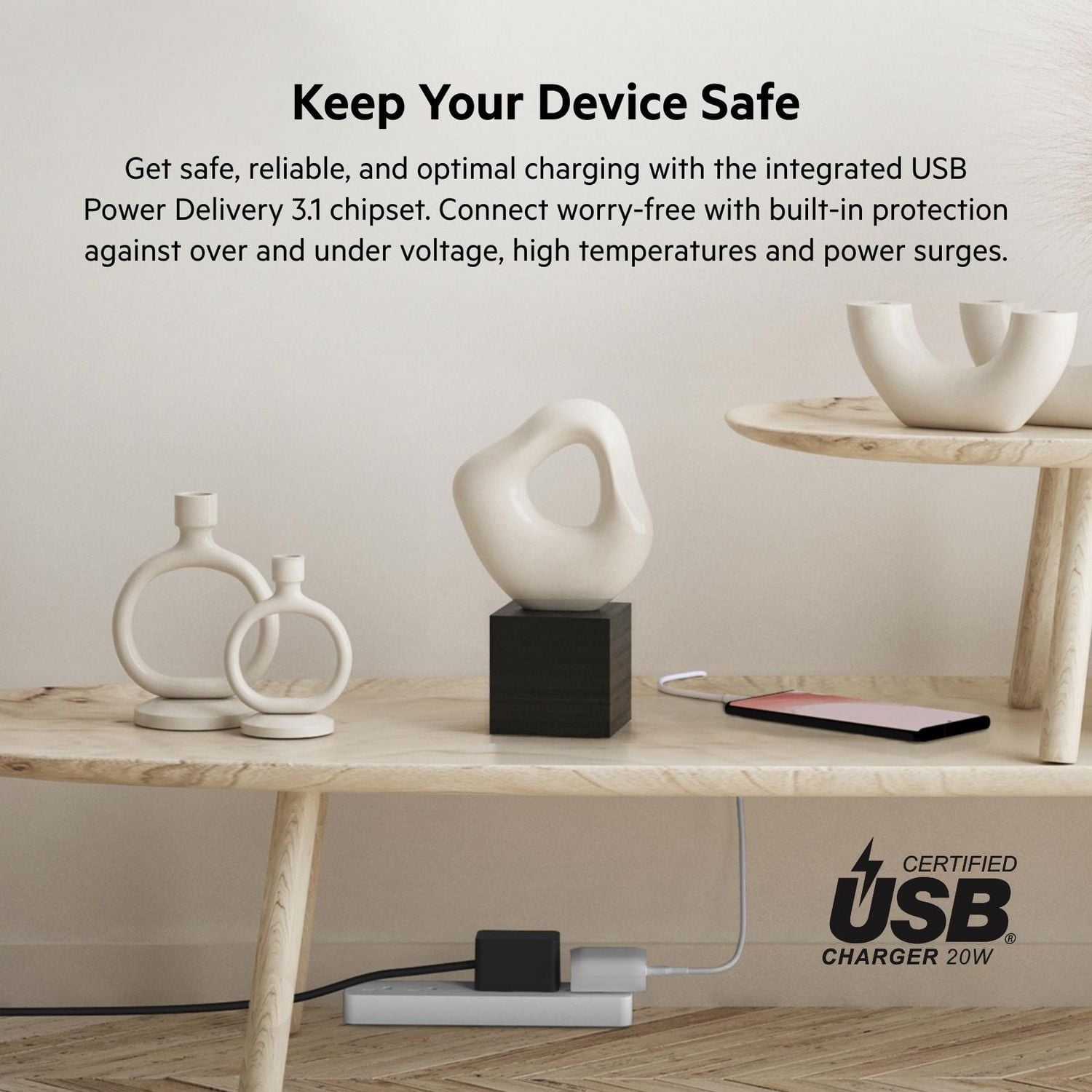 Chargeur USB-C Belkin 20 W avec câble Lightning