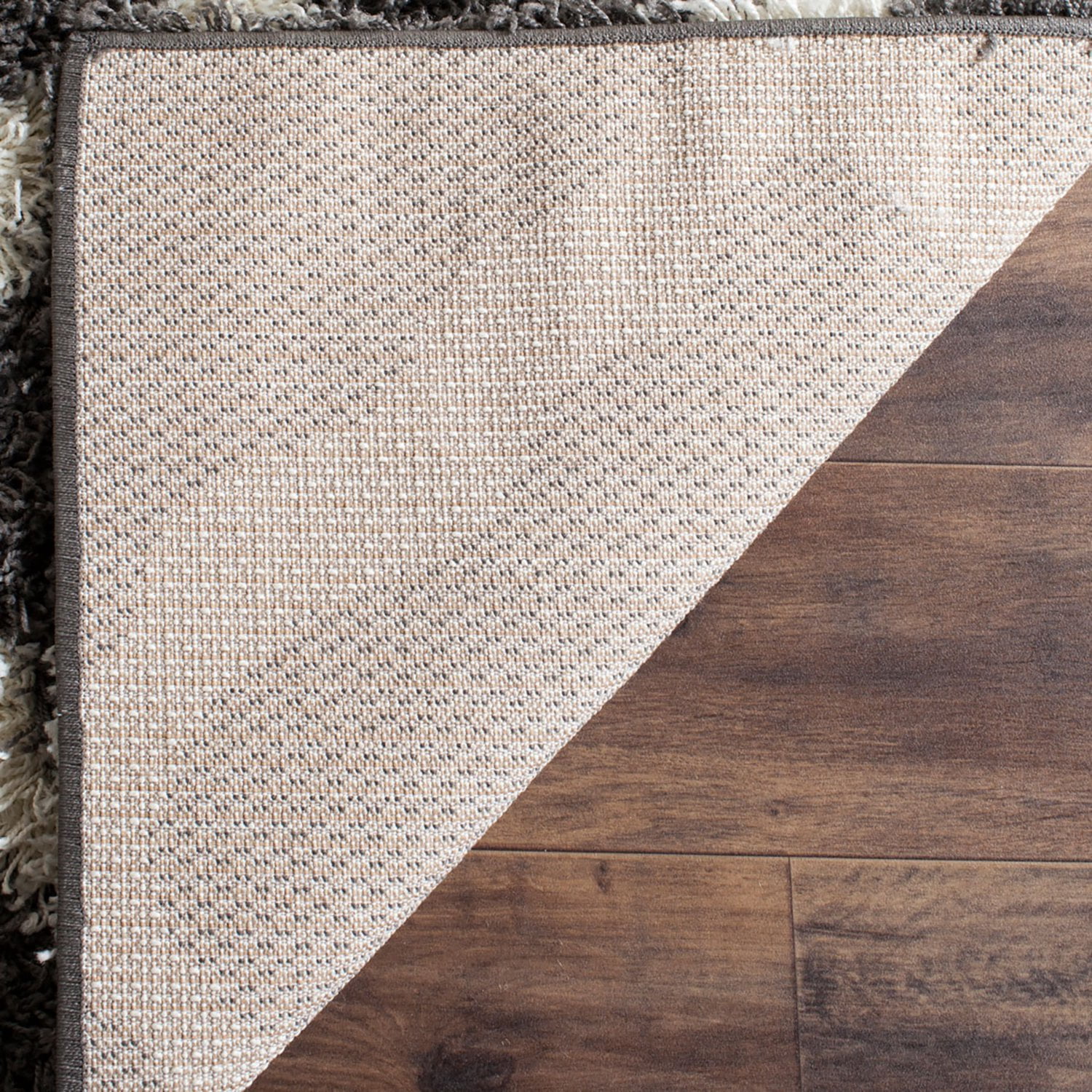 SAFAVIEH Dallas Logan Geometric Shag Area Rug, Dark Grey/Ivory, 8' x 10'