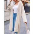 thumbnail image 5 of Women's Open Front Long Cardigan Chunky Knit Jacket Oversized Coatigan Coat, 5 of 6
