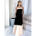thumbnail image 2 of Women'S Strap Dress Spring and Summer European and American Style Sleeveless Color Contrasting Long Dress Black L, 2 of 4