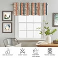 thumbnail image 2 of Rod Pocket Window Valances Retro Bohemian Art Short Kitchen Curtains Abstract Geometric Patterns Window Treatment Drapes for Bedroom Bathroom Living Room 54x18In,1 Panel, 2 of 9
