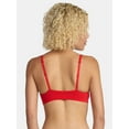 thumbnail image 2 of No Boundaries Women's Fit Stretch Triangle Bralette with Lace, Sizes XS-3XL, 2 of 3