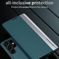 thumbnail image 3 of Fashion Slim Case for Samsung Galaxy S24 Ultra (Not S24), Premium PU Leather Flip Folio Full Body Protective Cover [Kickstand Feature] Shockproof Case for Samsung Galaxy S24 Ultra QHCX-Red, 3 of 12