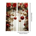 thumbnail image 2 of Leojiow 2 Pcs Rideaux Imprimés pour les Fêtes 2 Pcs de Rideaux Plats 2D Imprimés Rouges avec Flocon de Neige et Motifs Convenant à la Chambre et au Salon 70X100Cm, 2 of 6